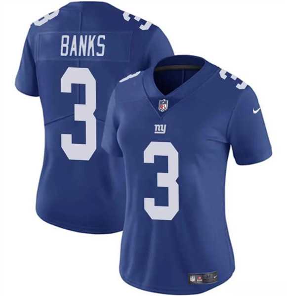 Women's New York Giants #3 Deonte Banks Blue Vapor Stitched Jersey Dzhi,We sell and wholesale Women's New York Giants #3 Deonte Banks Blue Vapor Stitched Jersey Dzhi on line form chian!